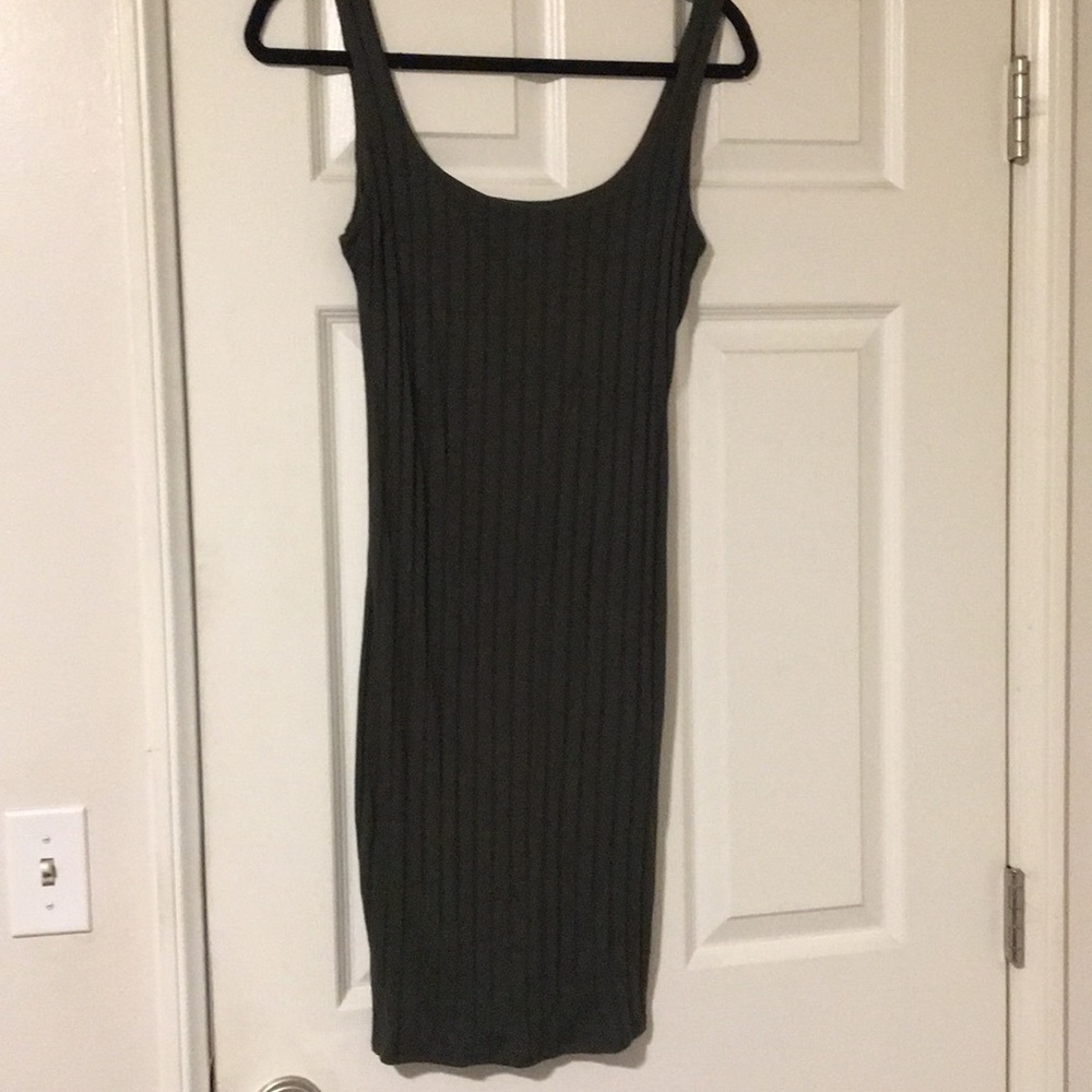 Olive Green midi dress
